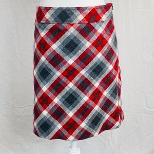 Ann Taylor Loft Flannel Checkered Skirt